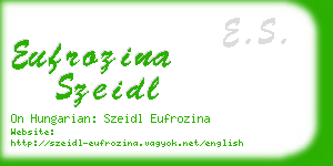 eufrozina szeidl business card